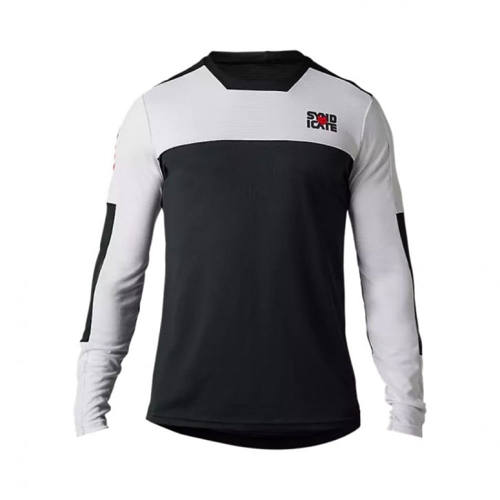 Fox Defend LS Jersey Syndicate white black - XXL