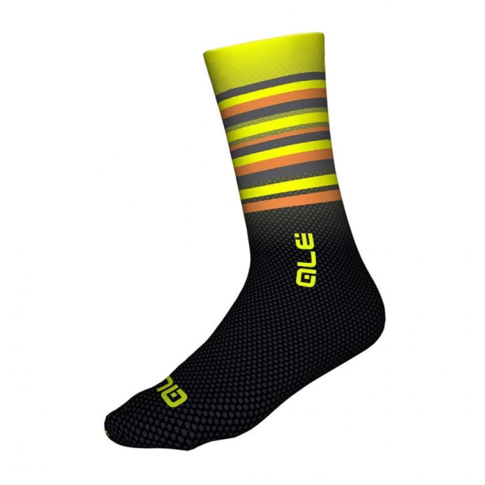 ALE Merino Stripe Socken yellow-black S